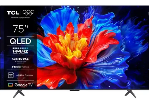 Televizor TCL QLED 75P8K, 189 cm, Smart Google TV, 4K Ultra HD, 100Hz, Clasa F (Model 2025) - bestgaming.ro