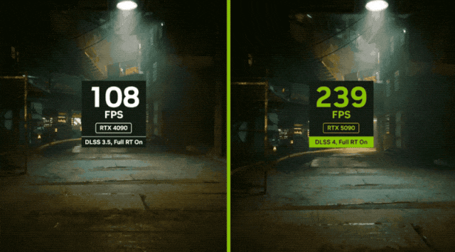 RTX 5090 vs RTX 4090 – 239 FPS DLSS 4